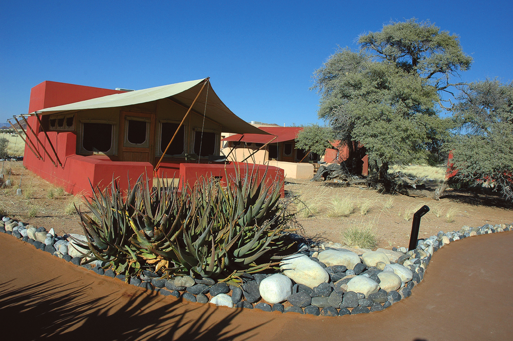 Zelthäuser in der Sossusvlei-Lodge.