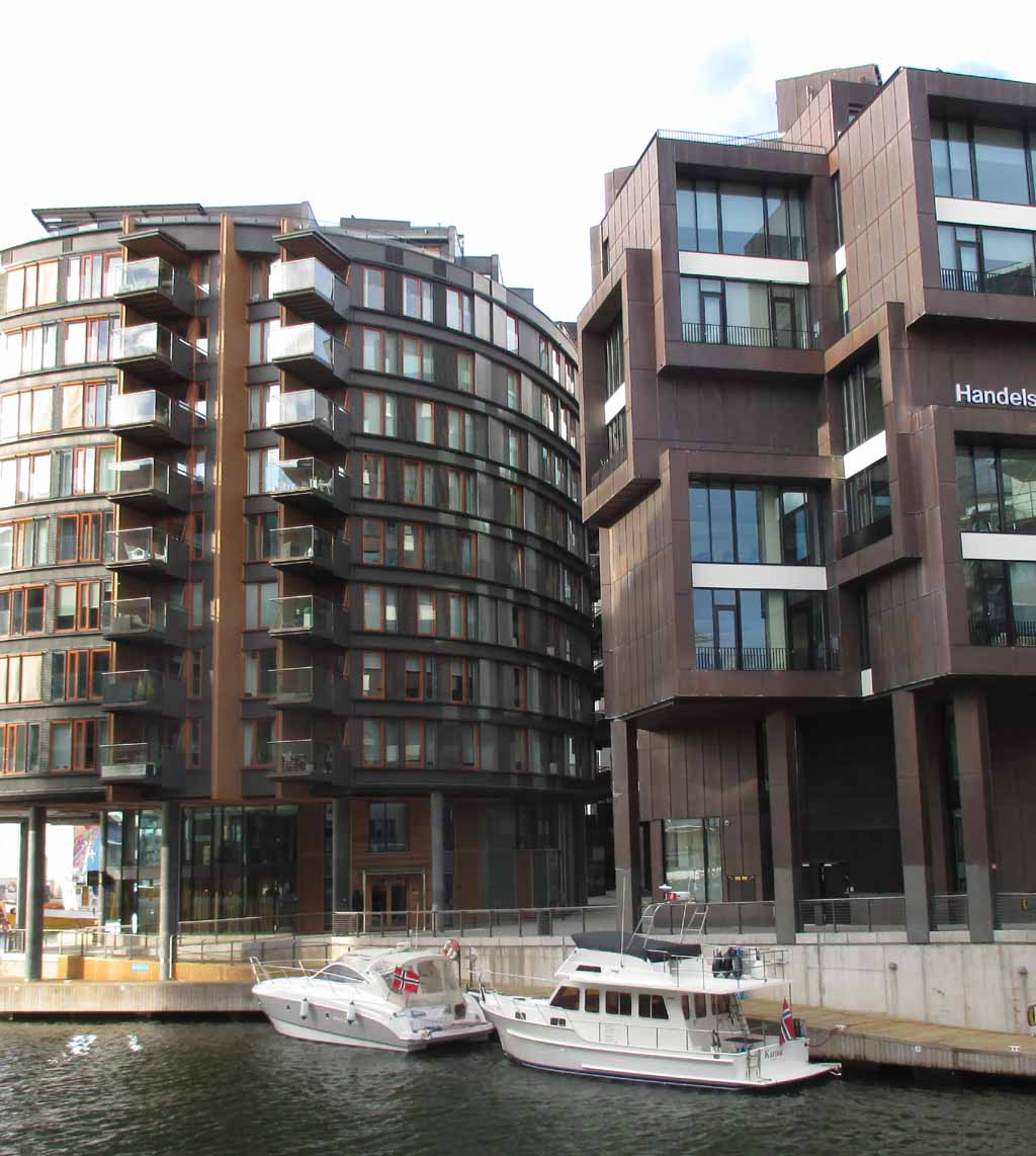 Moderne Architektur im Hauptstadtviertel Tjuvholmen.