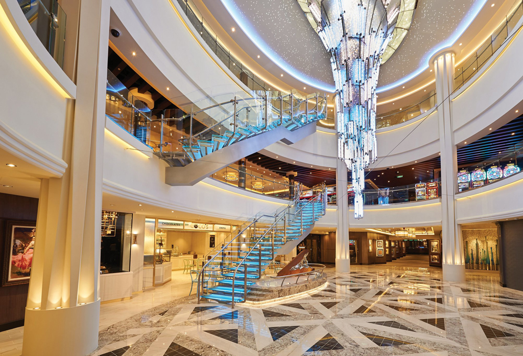 Im Zentralbereich Ocean Place sind Restaurants, Bars und das Casino zu finden.