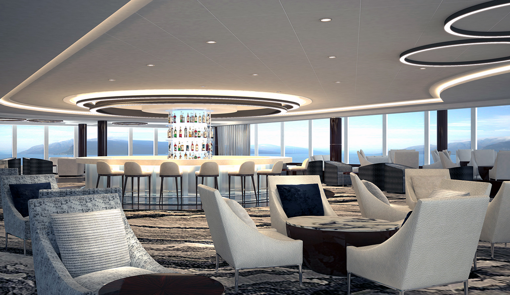 Die Observation Lounge mit Bar und 180-Grad-Panorama ist zweifellos einer der Höhepunkte.