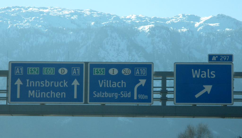 Über die Tauernautobahn A10 Richtung Villach geht es weiter nach Süden.