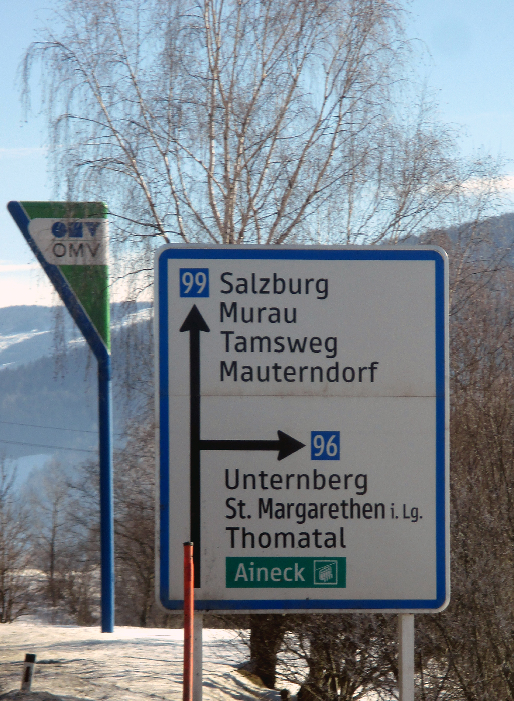 Gleich geht’s rechts ab über Unternberg und Sankt Margarethen nach Thomatal.