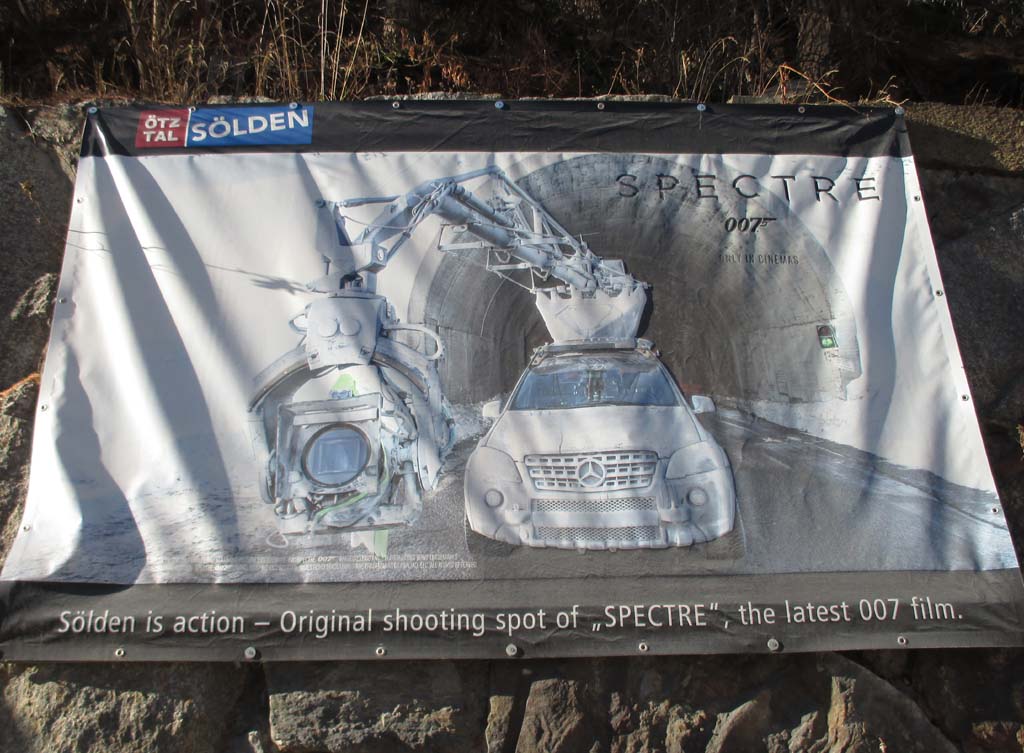 Erinnerung II an die „Spectre“-Dreharbeiten an der Auffahrt zur Gletscherstraße.