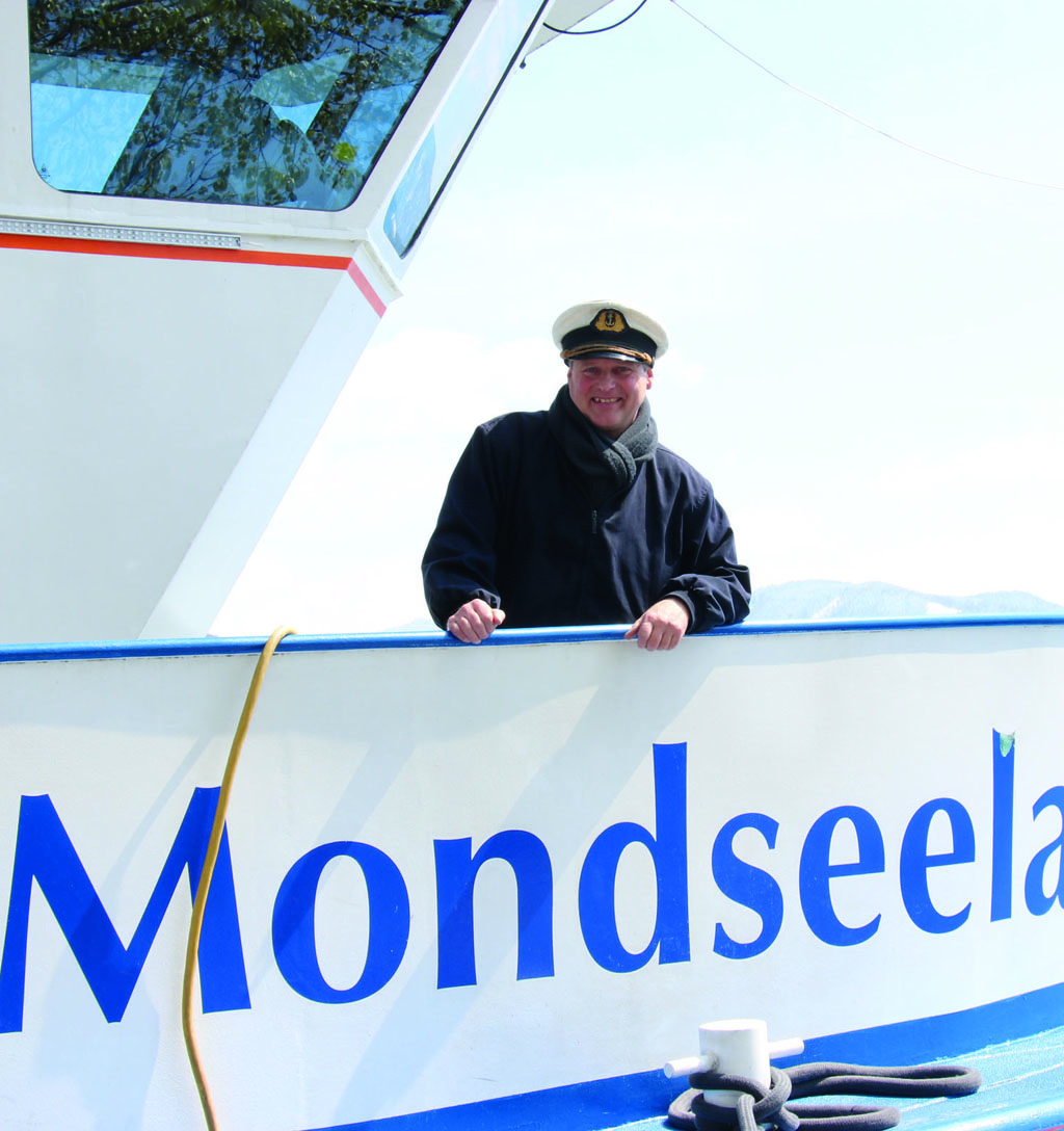 Franz Meindl belebt den Urlaub der Gäste mit Schifffahrten auf dem Mondsee.