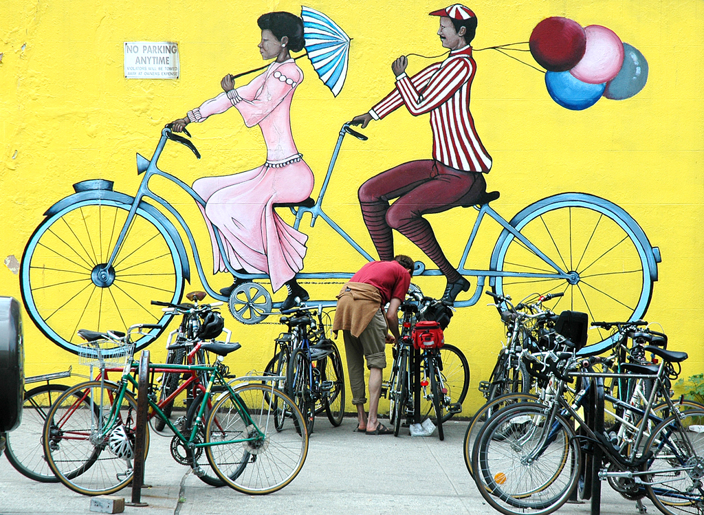 Wandmalerei in einem Viertel des 2,5 Millionen Einwohner zählenden Brooklyn.
