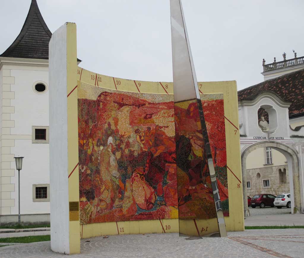 Auf dem Weg zum Flughafen: Am Stift Heiligenkreuz im Wienerwald.
